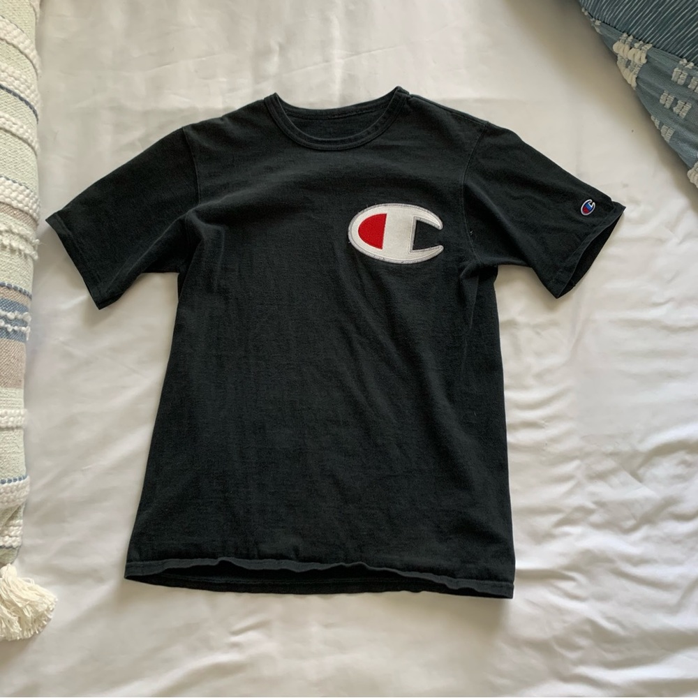 Black Vintage Champion Tee